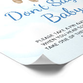 Teddybeer Zeg geen Baby Poster (Hoek)