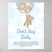 Teddybeer Zeg geen Baby Poster (Voorkant)