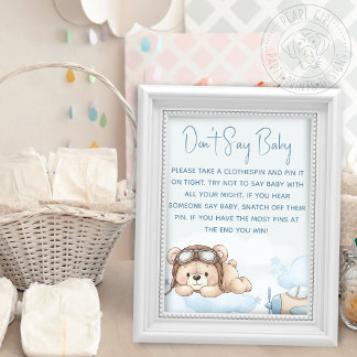 Teddybeer Zeg Niet Baby Shower Spellen