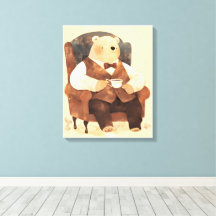 Teddybeer zichtposter Kunst Nurserymuur Kunst