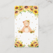 Teddybeer Zonnebloem Baby shower Breng een Boek Informatiekaartje (Achterkant)