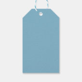 Teddybeerballonnen Blauwe Baby Shower Bedankt  Cadeaulabel (Achterkant)