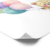 Teddybeerballonnen - kaarten en geschenken baby sh poster (Hoek)
