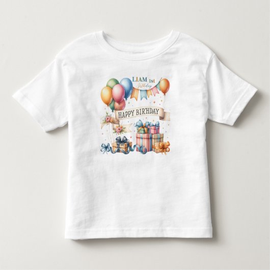 Teddybeerballonnen Kinderen Foto Verjaardag Kinder Shirts (Voorkant)