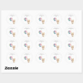 Teddybeerballonnen - verzending ronde sticker (Vel)