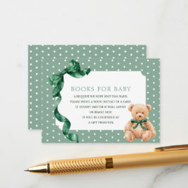 Teddybeerboeken voor baby informatiekaartje