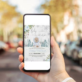 Teddybeerjongen Het is koud buiten Babyfeestje Kaart