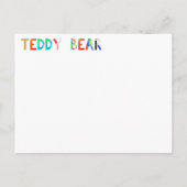 Teddybeerkaart Briefkaart (Achterkant)