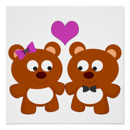 Teddybeerliefde Perfect Poster (Voorkant)