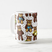 Teddybeerpatroon Koffiemok (Voorkant links)