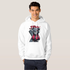Teddybeerprint hoodie in graffiti stijl