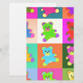 teddyberen briefpapier (Voorkant / Achterkant)
