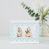 Teddyberen bruiloft Briefkaart (Staand voorkant)