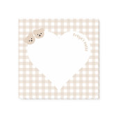 Teddyberen Bruin Gingham Hart Post-it® Notes