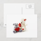 TEDDYBEREN EN LIEFDESHARTEN BRIEFKAART (Voorkant / Achterkant)