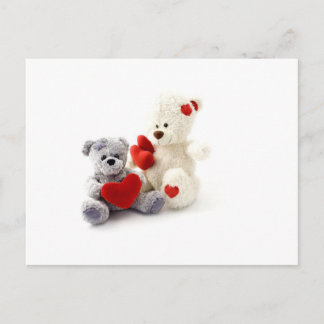 TEDDYBEREN EN LIEFDESHARTEN BRIEFKAART