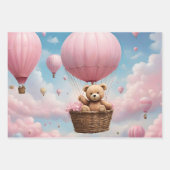 Teddyberen en luchtballonnen inpakpapier vel (Voorkant 3)