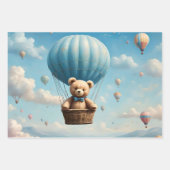 Teddyberen en luchtballonnen inpakpapier vel (Voorkant 2)