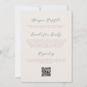 Teddyberen Groene Klimop Tweeling QR Code Babyfees Kaart (Achterkant)