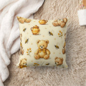 Teddyberen Honingbijen Nursery Patroon Kussen (Deken)