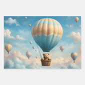 Teddyberen in hete luchtballonnen inpakpapier vel (Voorkant 3)