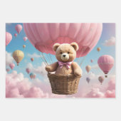 Teddyberen in hete luchtballonnen inpakpapier vel (Voorkant 2)