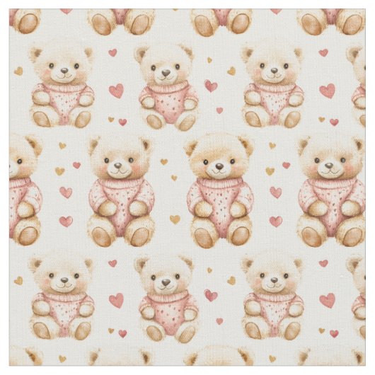 Teddyberen in roze truien stof (Close Up)