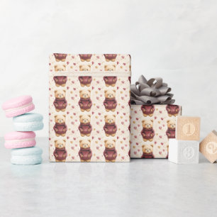Teddyberen in truien cadeaupapier