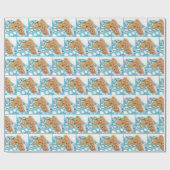 teddyberen knuffelen onder deken cadeaupapier (Vlak)