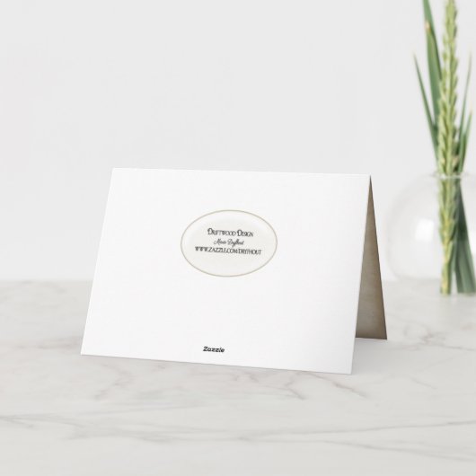 teddyberen met fireplace Dank je Kaart (Achterkant)