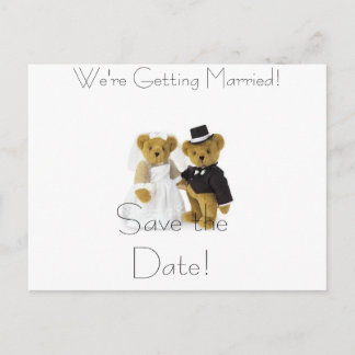Teddyberen, Save the Date!, We gaan trouwen... Aankondigingskaart