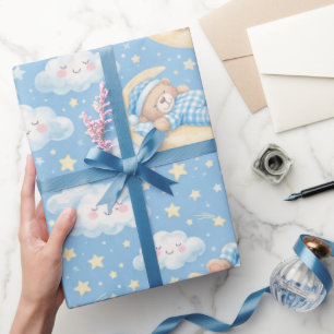 Teddyberen Slapen Op de Maan Cadeaupapier