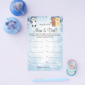 Teddyberen Waar waren ze Baby shower spelkaart Flyer (Enkel)