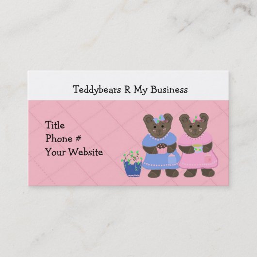 Teddyberen zijn mijn bedrijf visitekaartje (Voorkant)