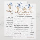 Teddyberenjongen baby shower Baby Tradities (Voorkant / Achterkant)