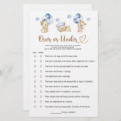 Teddyberenjongen baby shower over of onder (Voorkant / Achterkant)