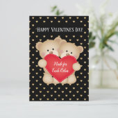 Teddyberenkaart 'Gemaakt voor elkaar' Kaart (Staand voorkant)