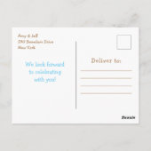 Teddyberenpicknick Blauwe Gingham Verjaardag Briefkaart (Achterkant)