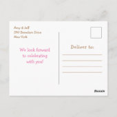 Teddyberenpicknick Roze Gingham Verjaardag Briefkaart (Achterkant)