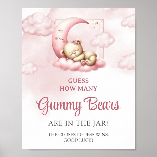 Teddyberenwolk negen Raad hoeveel Gummy Beren Poster (Voorkant)