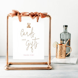 Teddychallenge Kaartjes en Cadeaus voor Babyborrel Poster