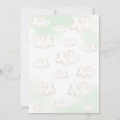 Teddychallenge met ballonnen baby shower uitnodigi kaart (Achterkant)