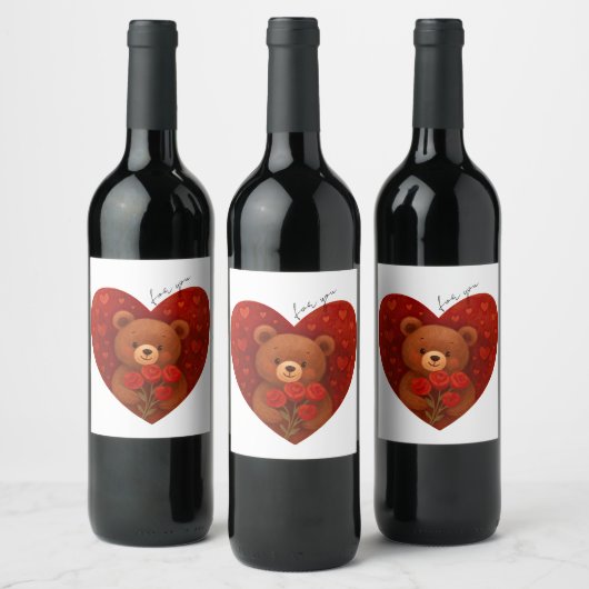 Teddychamper Wijnlabel – Persoonlijk Wijn Etiket (Flessen)