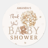 Teddychi Neutraal Bedankt Ronde Sticker (Voorkant)