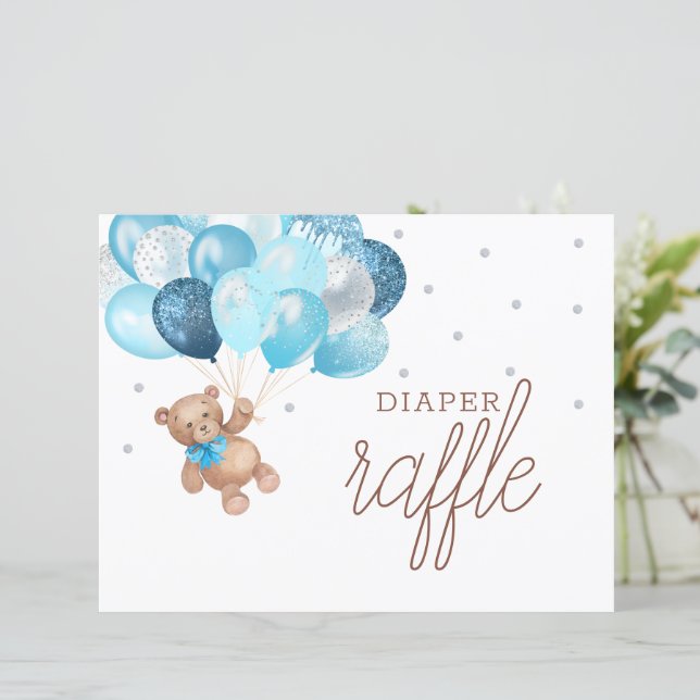 Teddychimpanluierloterij Spel Bord Baby Shower  (Staand voorkant)