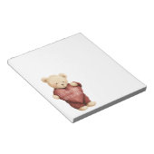 Teddychip met rode hart notitieblok (Schuin)