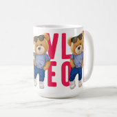 Teddychip Valentijnsdag Liefdesontwerp Koffiemok (Voorkant rechts)