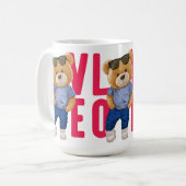 Teddychip Valentijnsdag Liefdesontwerp Koffiemok (Voorkant links)