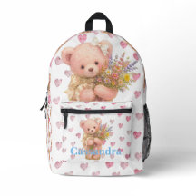 Teddychoen met wilde bloemen en eigen naam