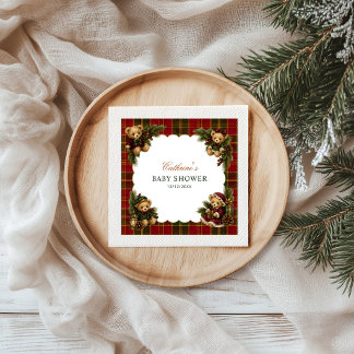 Teddychristmas Kerstsok Baby Shower Servet
